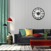 Nástenné kovové hodiny Loft Flexistyle z21a, 50cm čierna